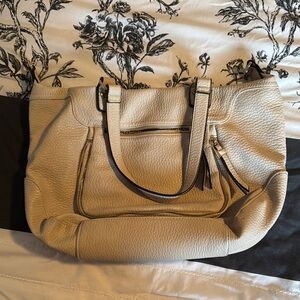 Urban Expressions Beige Faux Leather Women's Bag